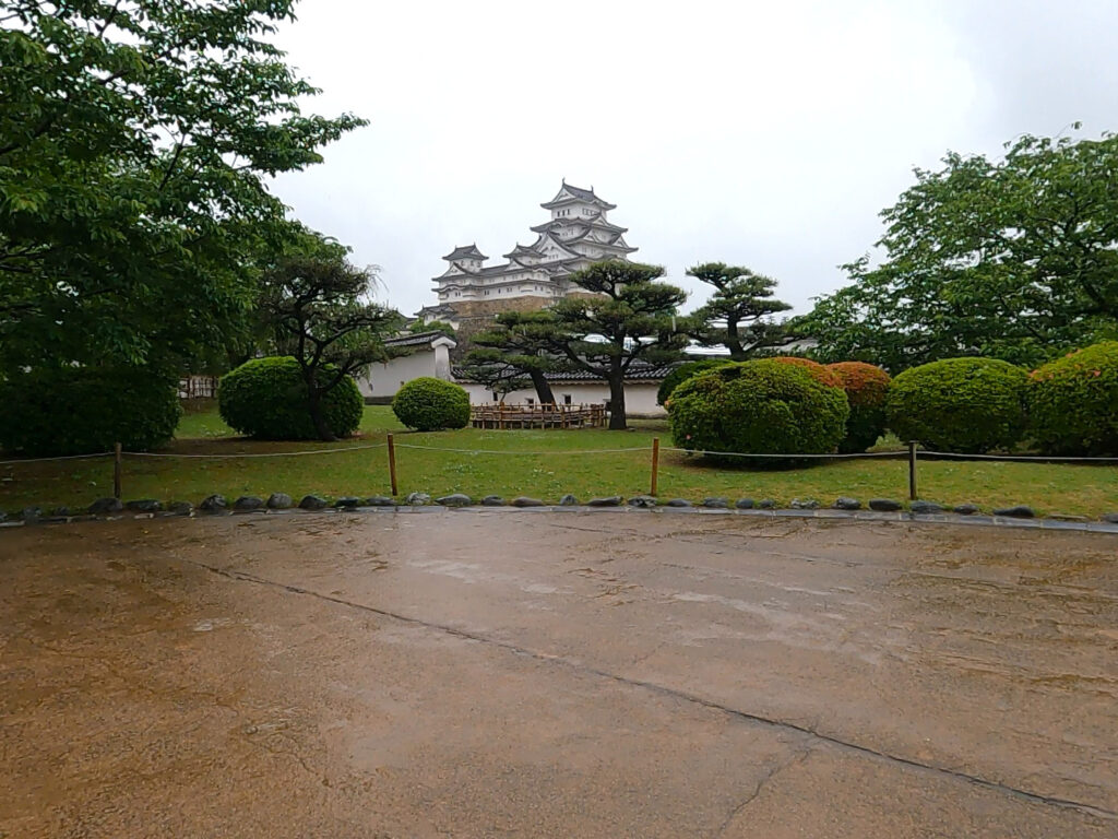 姫路城にあるカメラスタンドからの景色